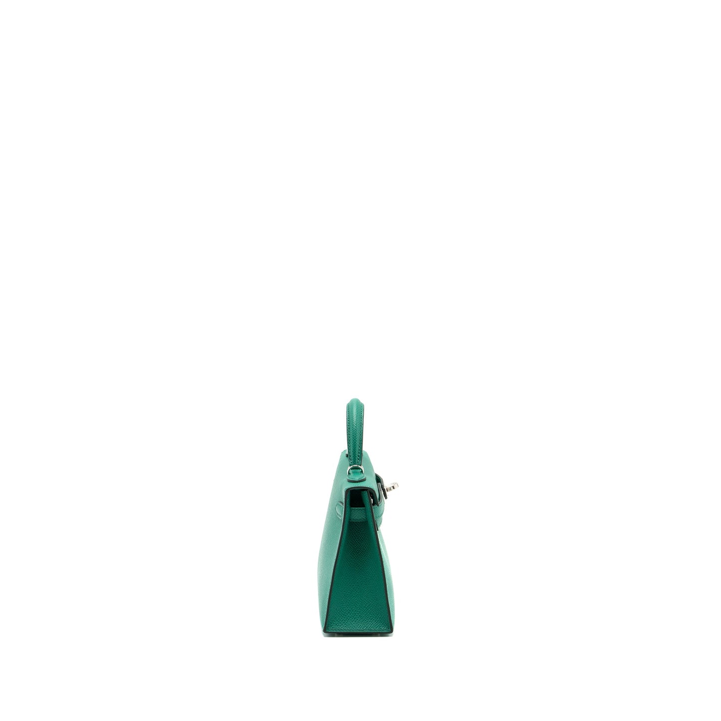 Hermes Mini Kelly Epsom Wooly Strap Vert Jade/ Blue Paradis-Saphir SHW Stamp U