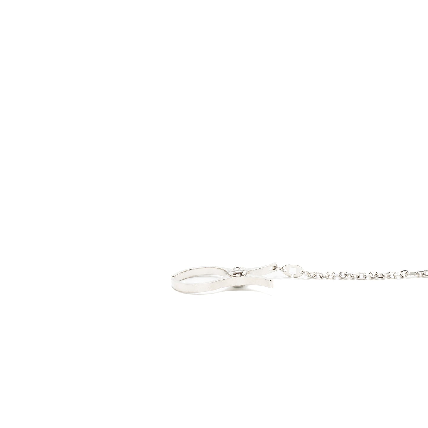 Hermes filou glove clip silver tone