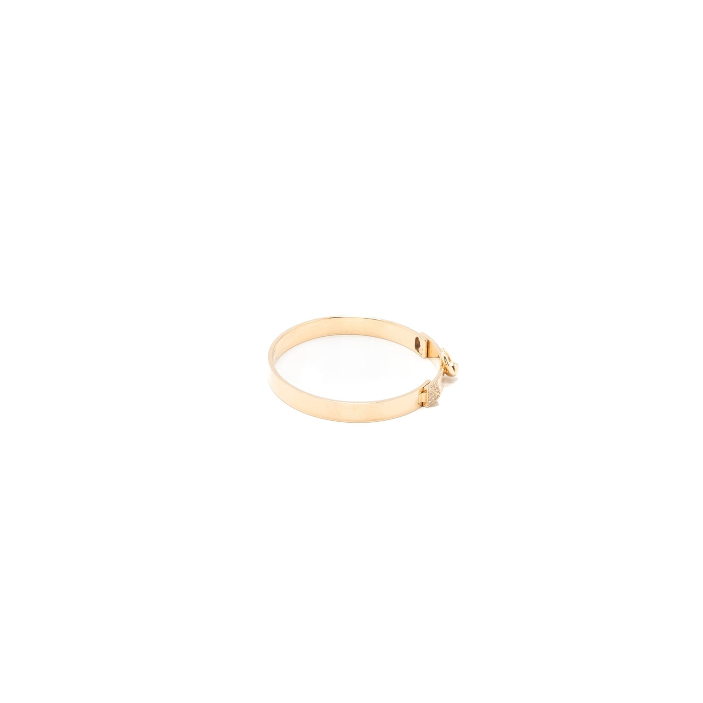 HERMES SIZE ST COLLIER DE CHIEN BRACELET, SMALL MODEL ROSE GOLD DIAMONDS