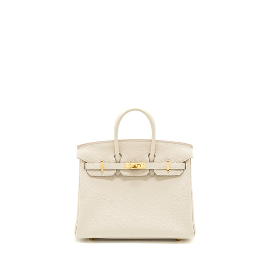 Hermes birkin 25 togo craie GHW stamp B