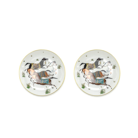 Hermes Assiette Dessert Cheval Plate (Sell In A Set)