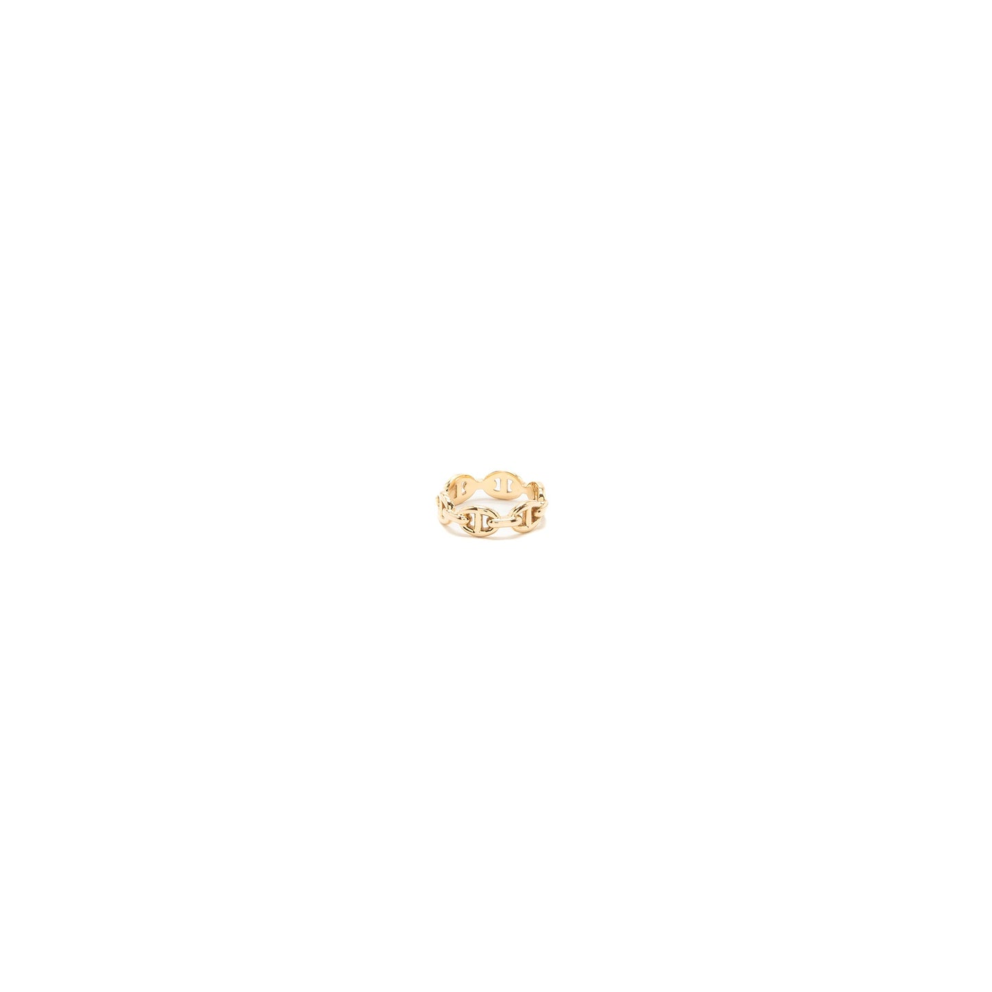 Hermes Size 50 Chaine D’ancre Enchainee Ring Small Model Rose Gold