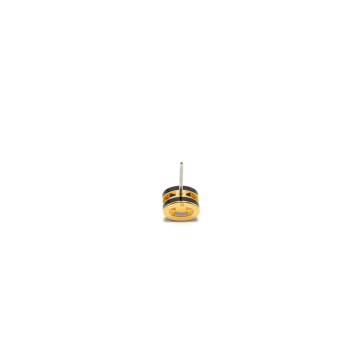 Hermes mini pop H earrings black GHW