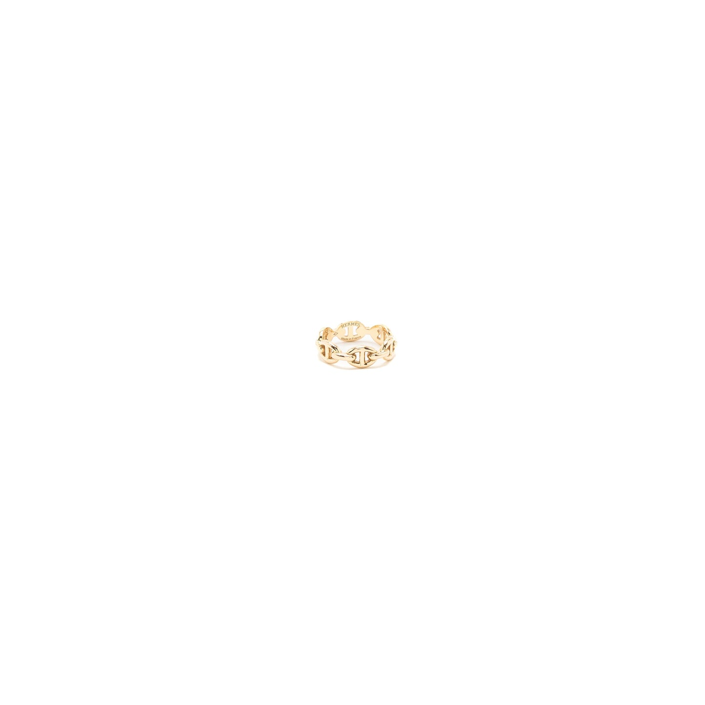 Hermes Size 50 Chaine D’ancre Enchainee Ring Small Model Rose Gold