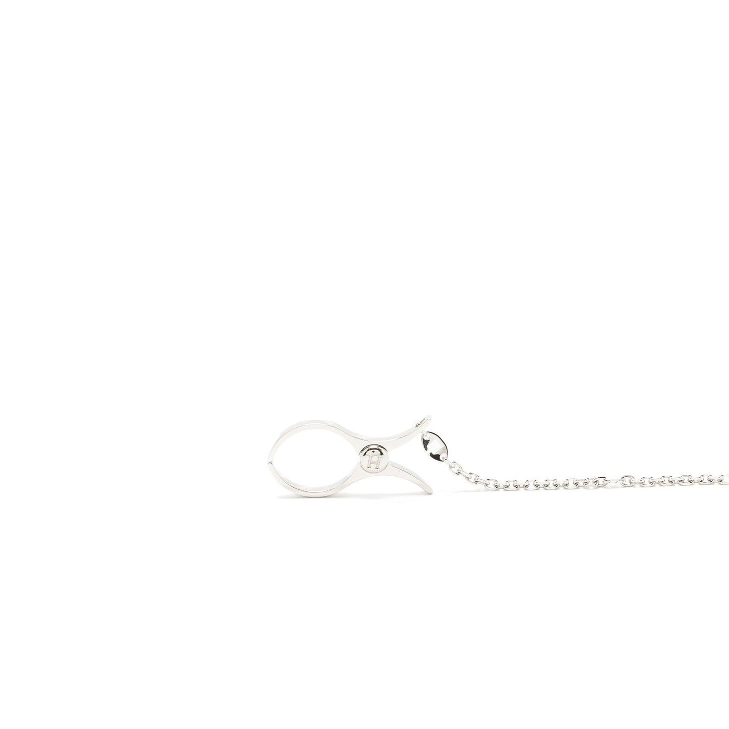 Hermes filou glove clip silver tone