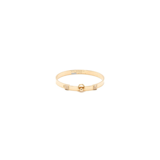 HERMES SIZE ST COLLIER DE CHIEN BRACELET, SMALL MODEL ROSE GOLD DIAMONDS