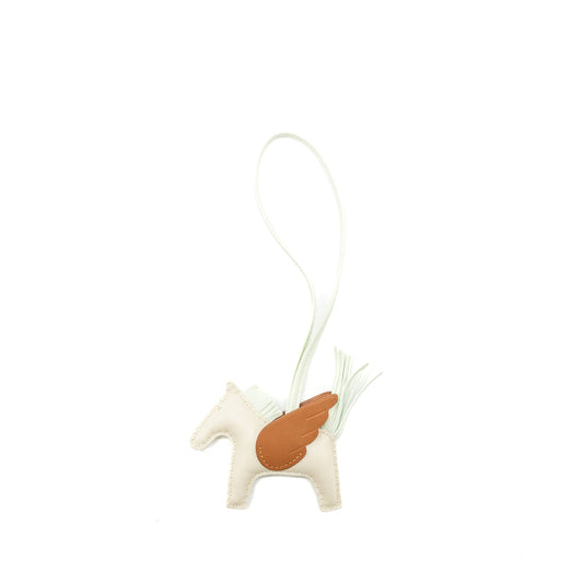 Hermes Rodeo pegase pm bag charm craie / vert fizz/ gold stamp B