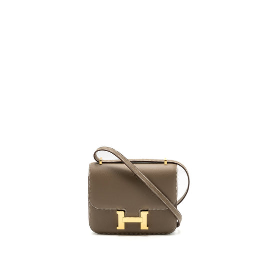 Hermes mini constance epsom etoupe GHW stamp B