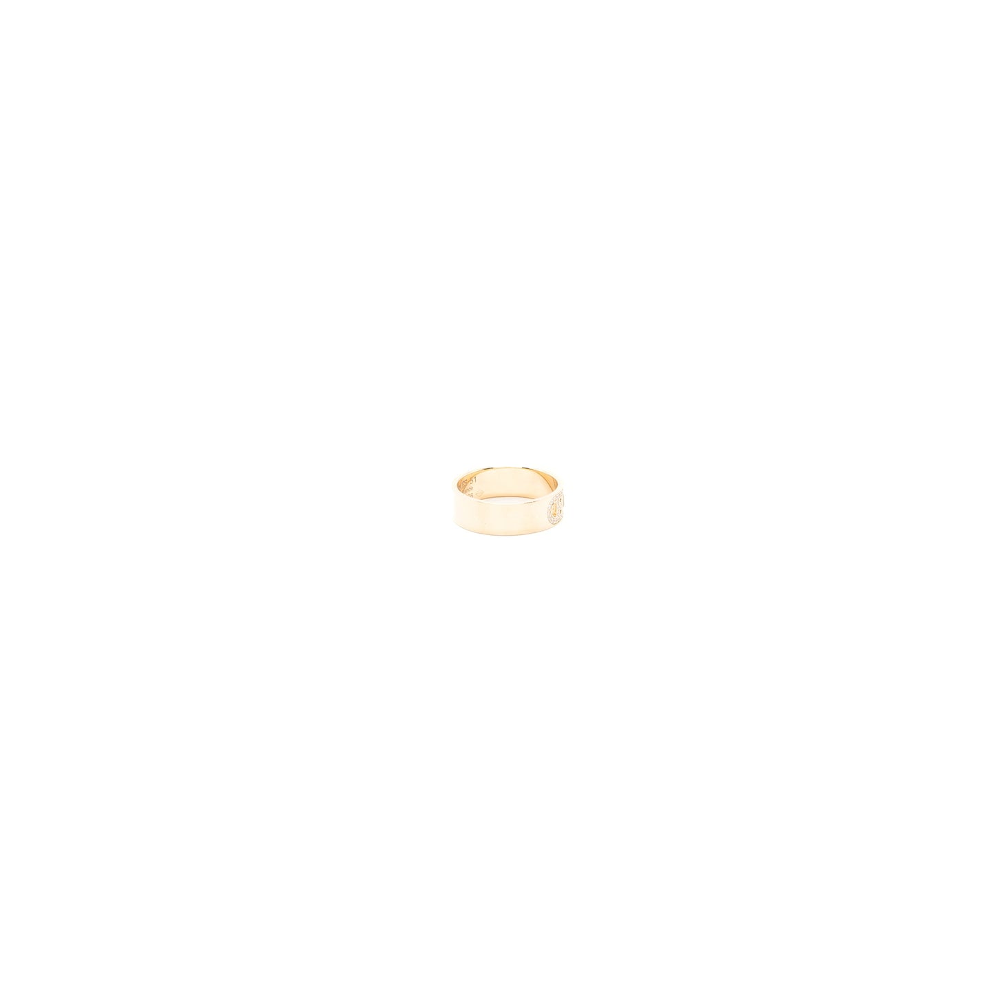 Hermes Size 51 H D’ancre Ring Small Model Rose Gold With Diamonds