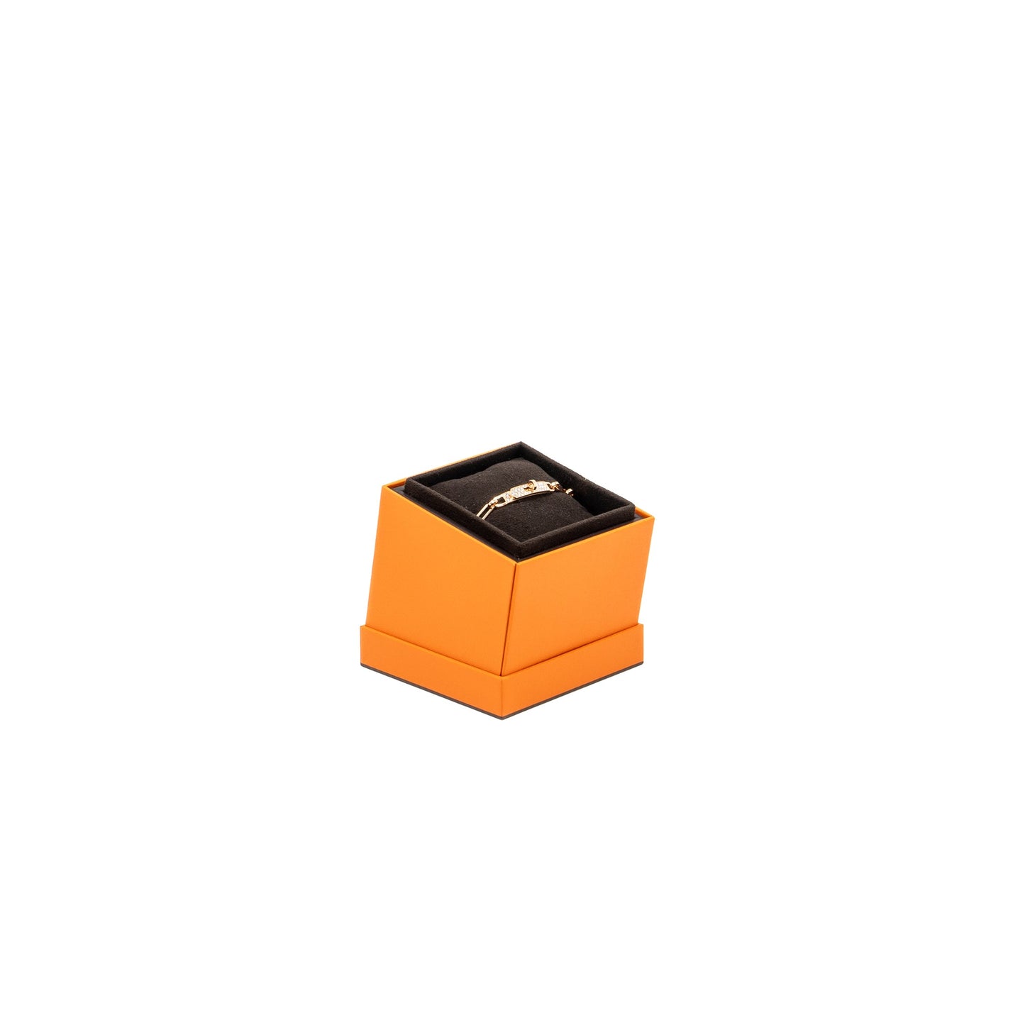 Hermes Size SH Kelly Chaine Bracelet, Small Model Rose Gold,Diamonds