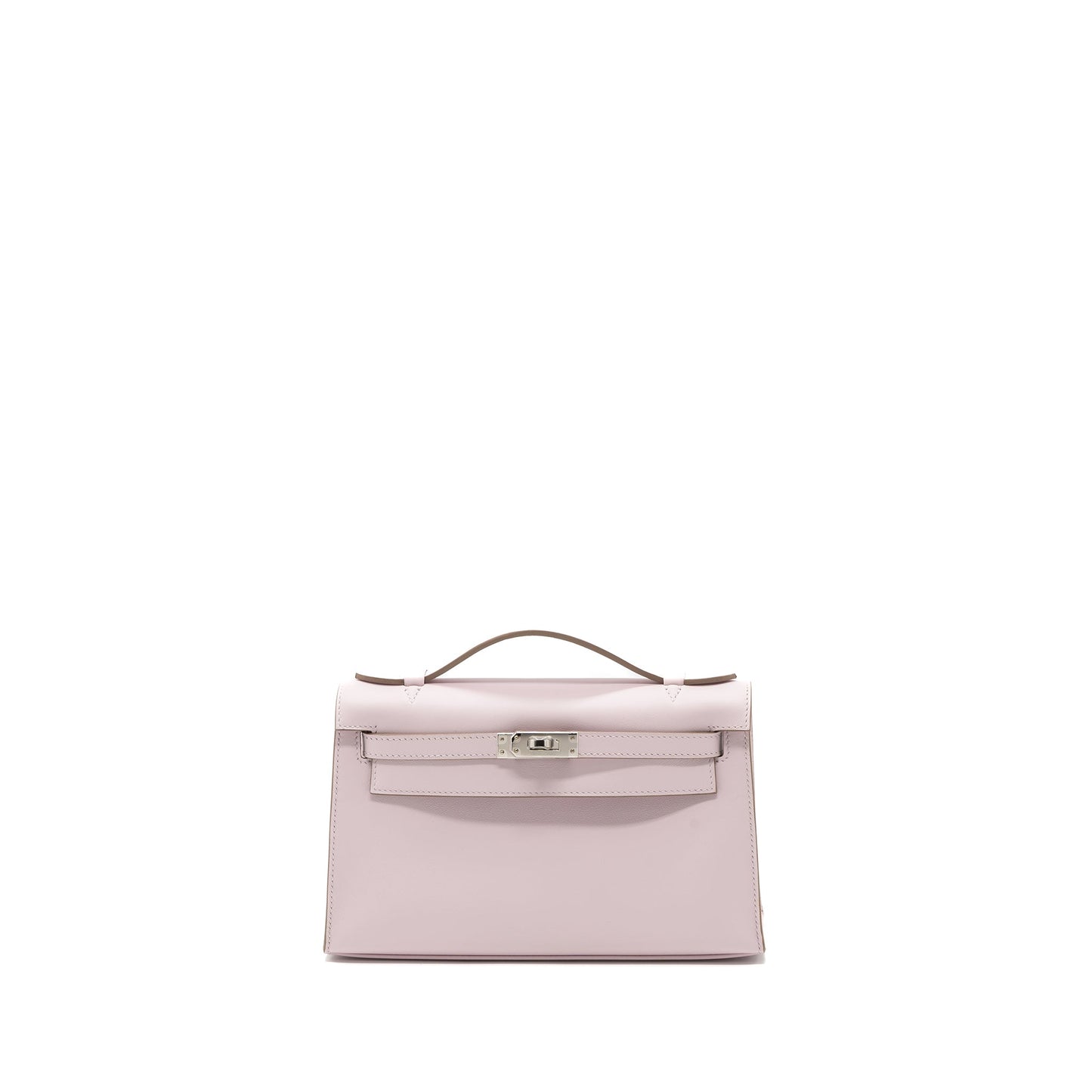 Hermes Kelly Pochette Swift Mauve Pale SHW Stamp U