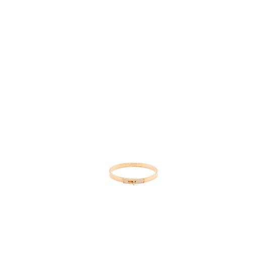 Hermes Size SH Kelly Bracelet Rose Gold With Diamonds