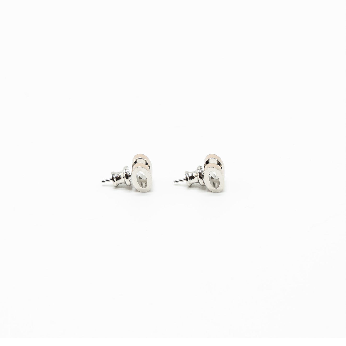 Hermes mini pop H earrings marron glacé SHW