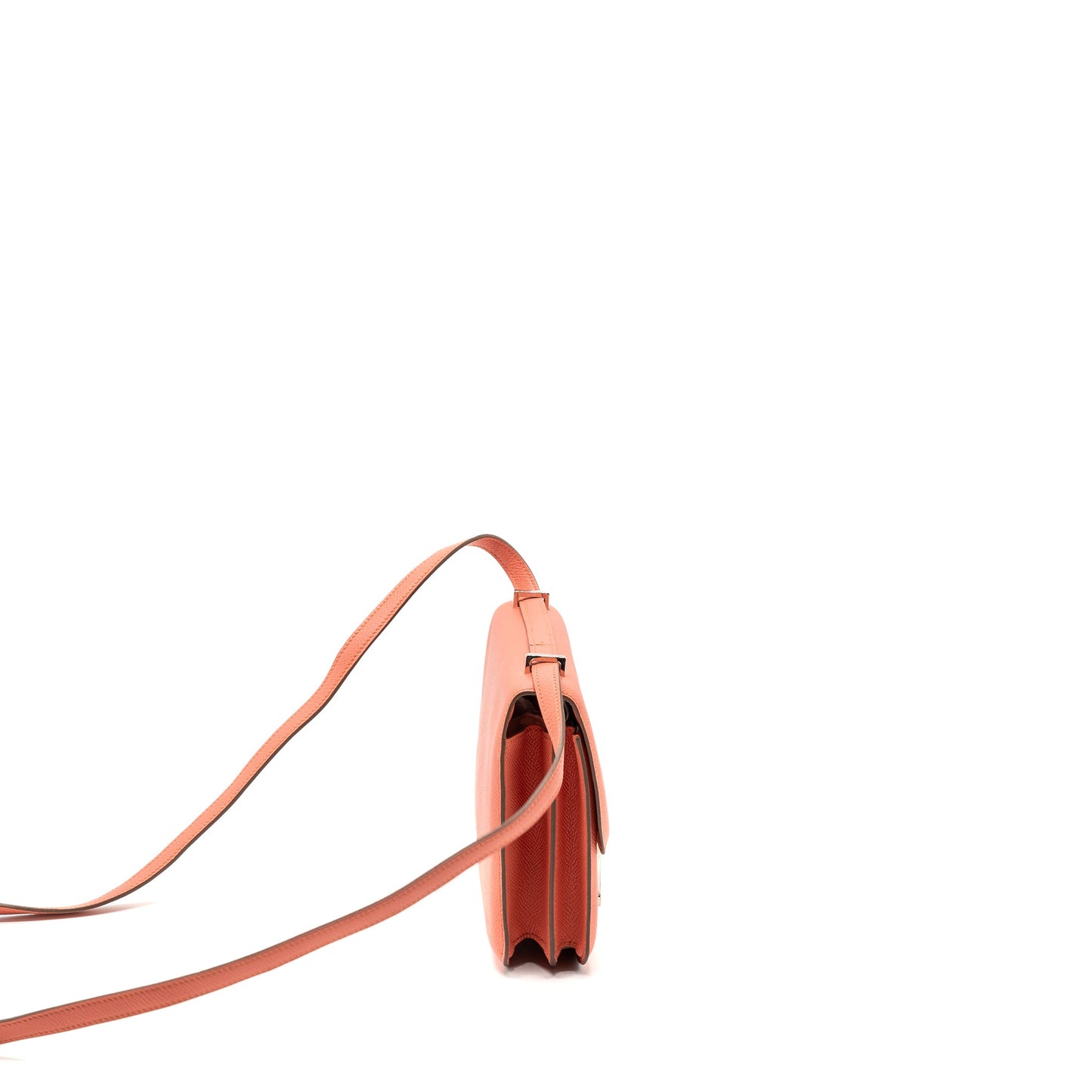 Hermes mini constance epsom Crevette Pink SHW stamp square Q