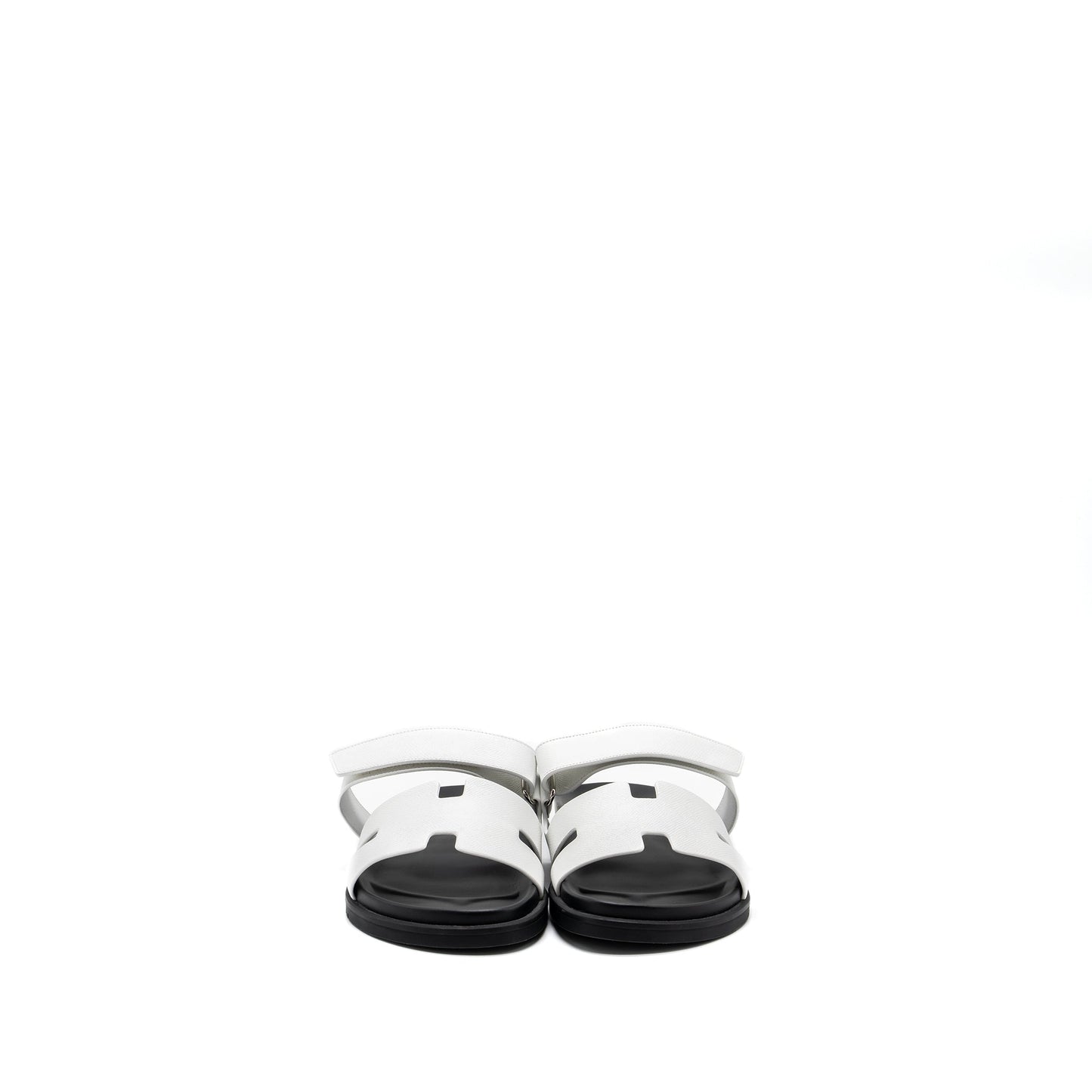 Hermes Size 43 Chypre Sandals Epsom White
