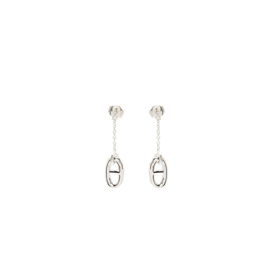 Hermes Farandole Earrings, Medium Model Sterling Silver