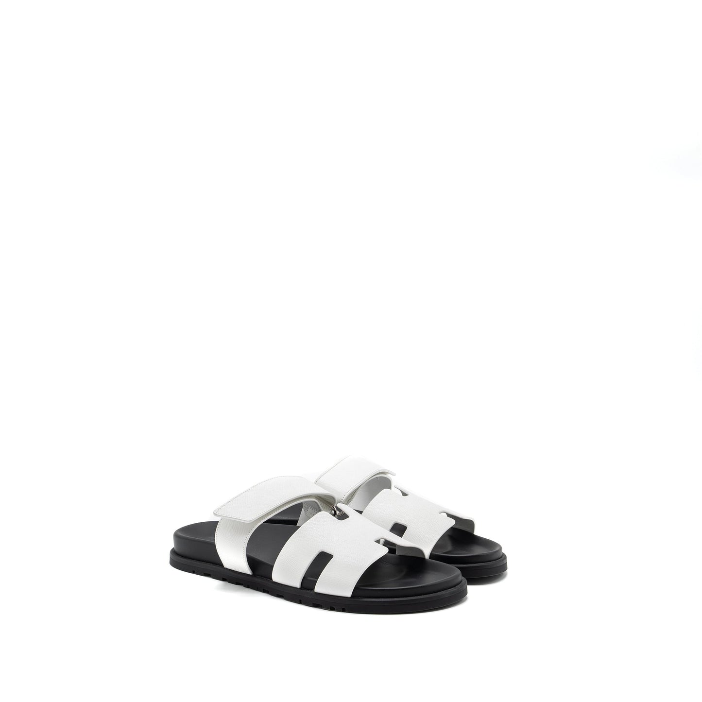 Hermes Size 43 Chypre Sandals Epsom White