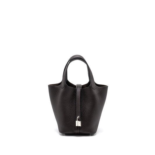 Hermes Picotin 18 Clemence Macassar SHW Stamp B