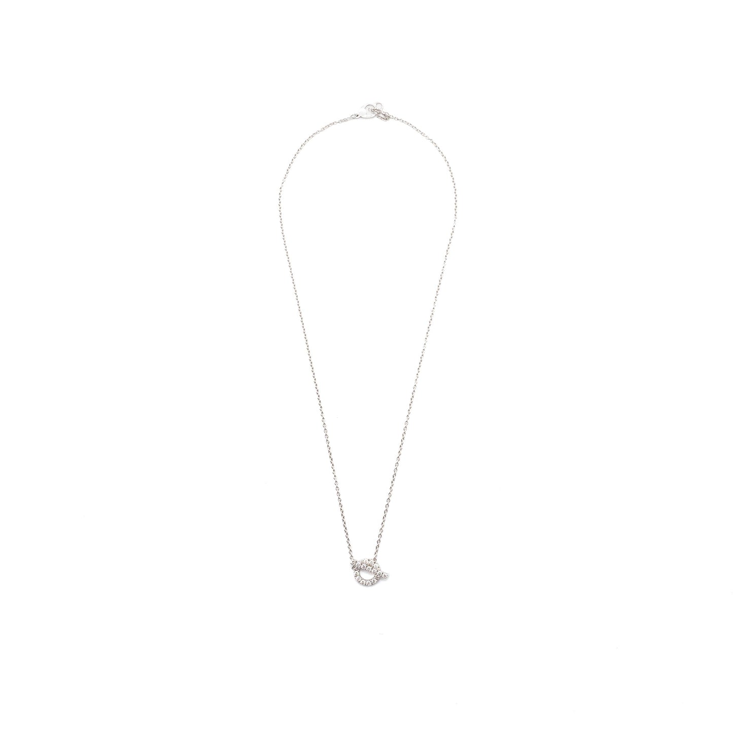 Hermes Finesse pendant necklace white gold diamonds