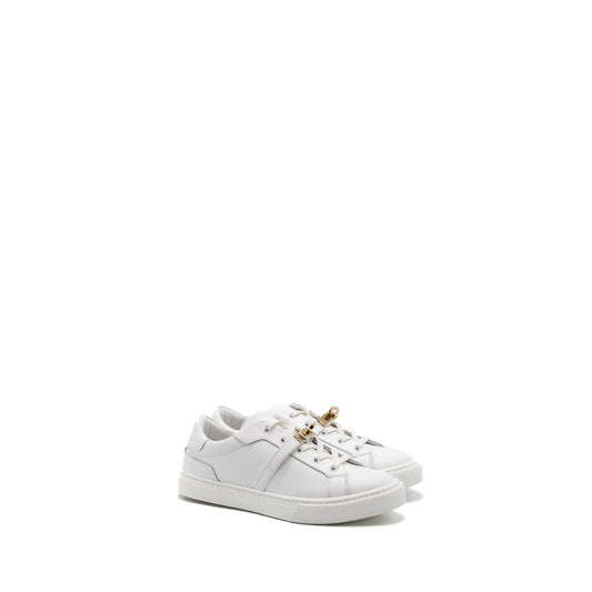 Hermes Size 38 Day Sneakers White GHW