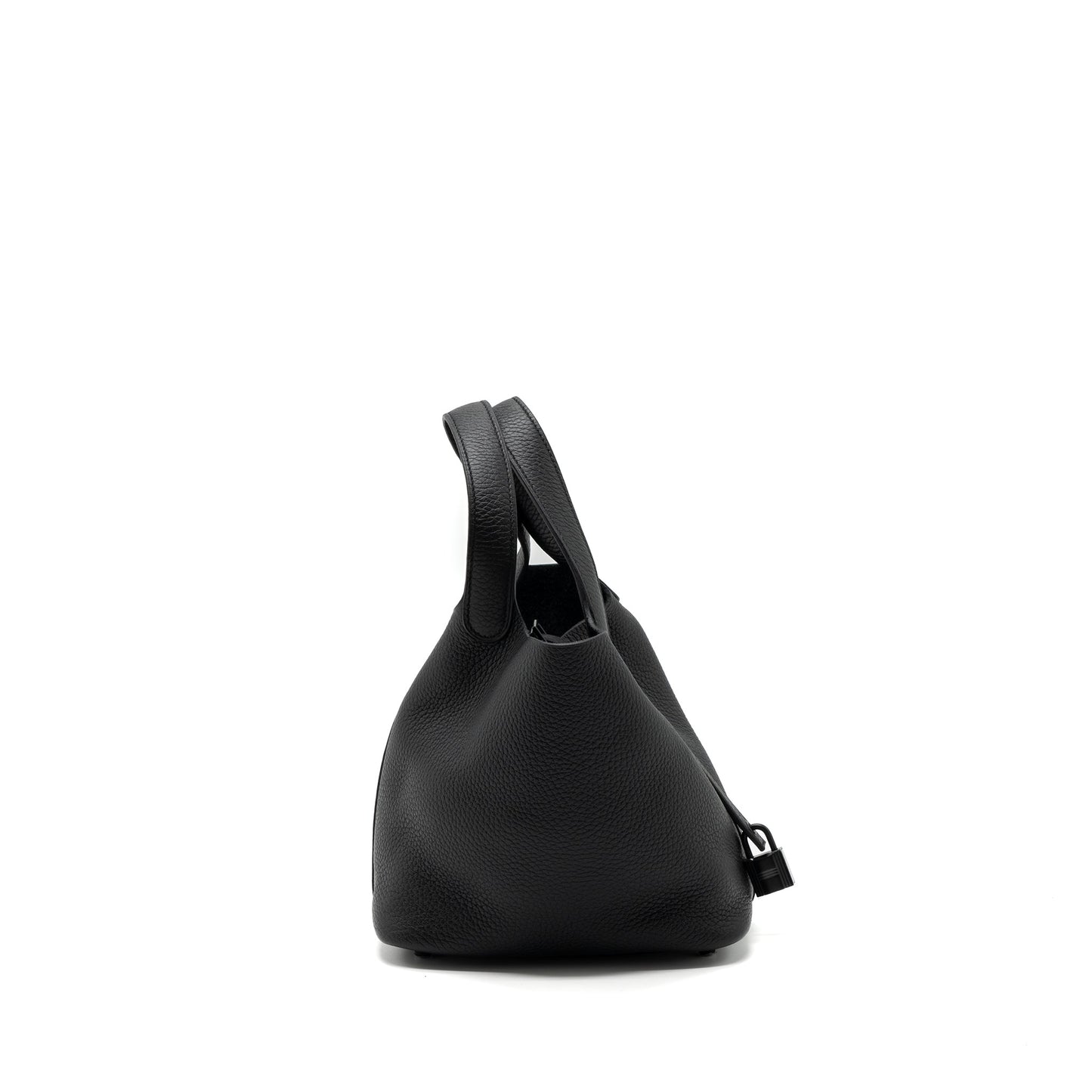 Hermes Picotin 18 Clemence Black With Black Hardware Stamp Z
