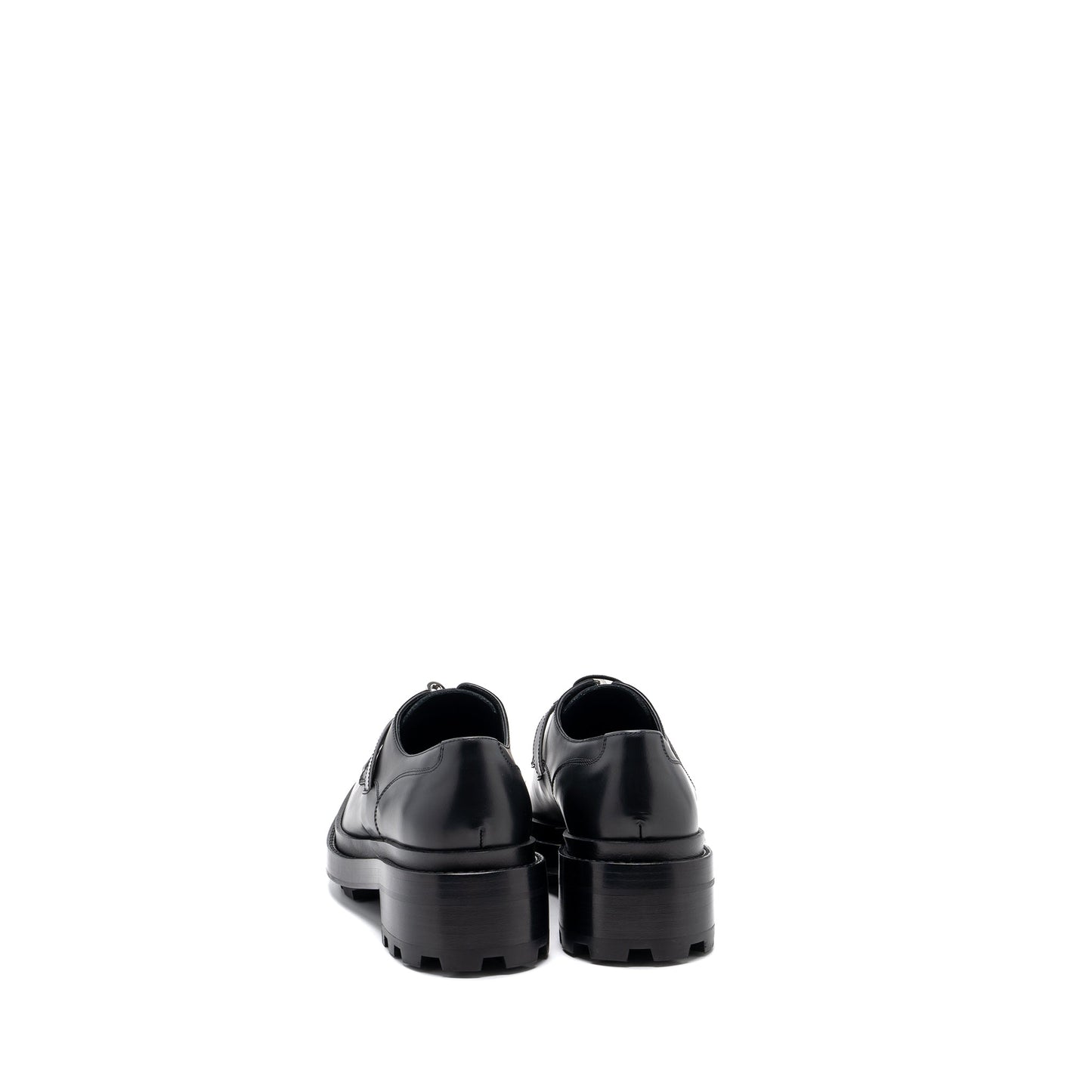 hermes size 37.5 first derby oxford loafer calfskin black SHW
