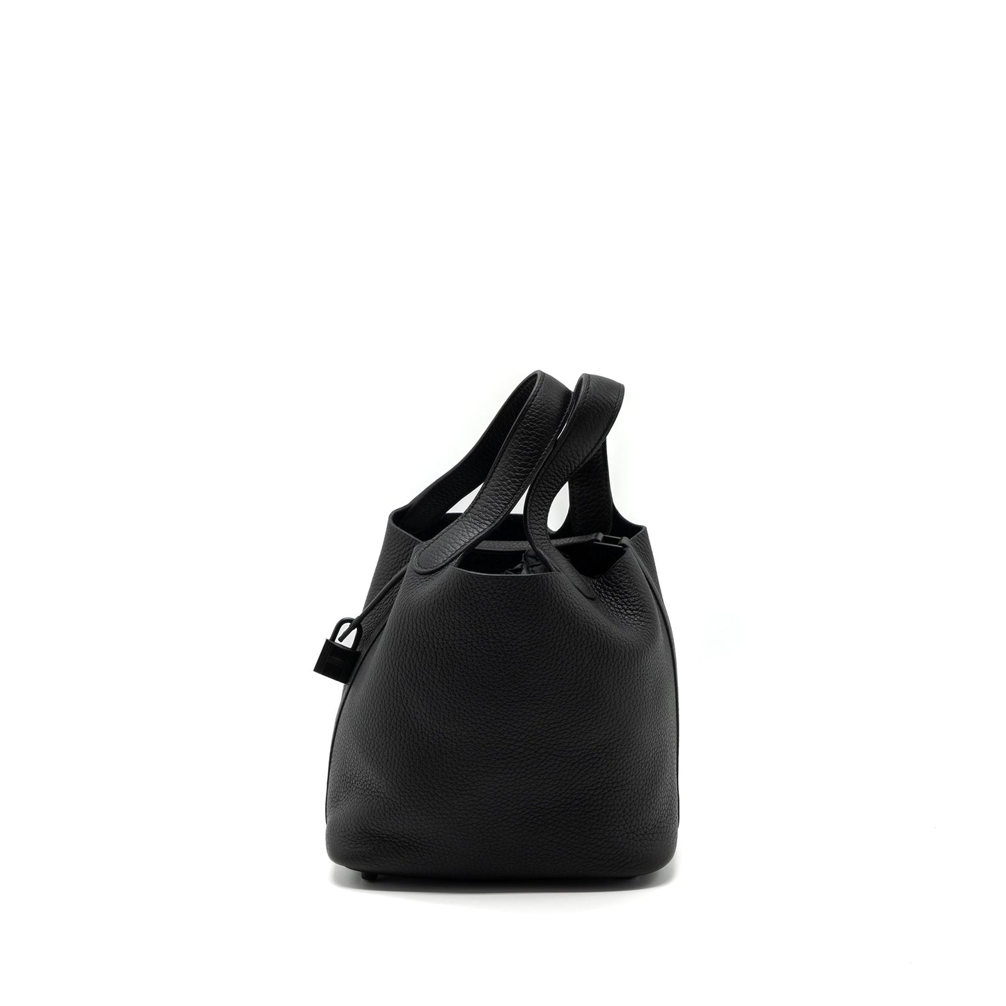 Hermes Picotin 18 Clemence Black With Black Hardware Stamp Z