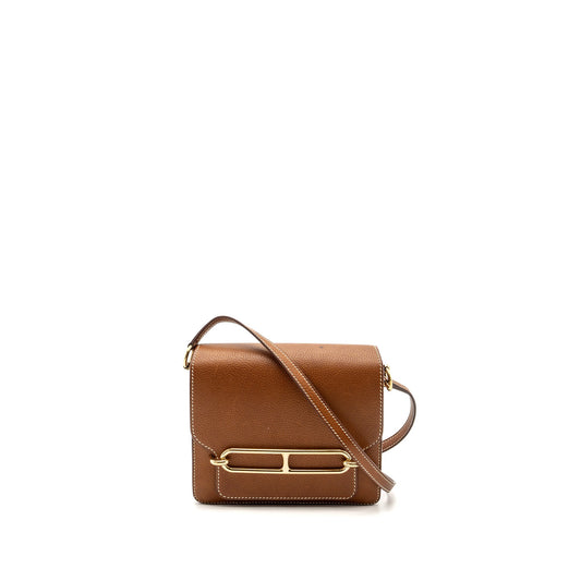 Hermes mini Roulis Barenia Faubourg 34 Fauve LGHW stamp D
