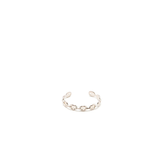 Hermes Size SH Chaine D’ancre Enchainee Bracelet, Medium Model Silver