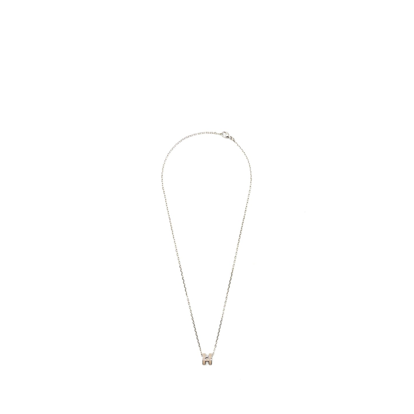Hermes mini pop H pendant marron glacé SHW