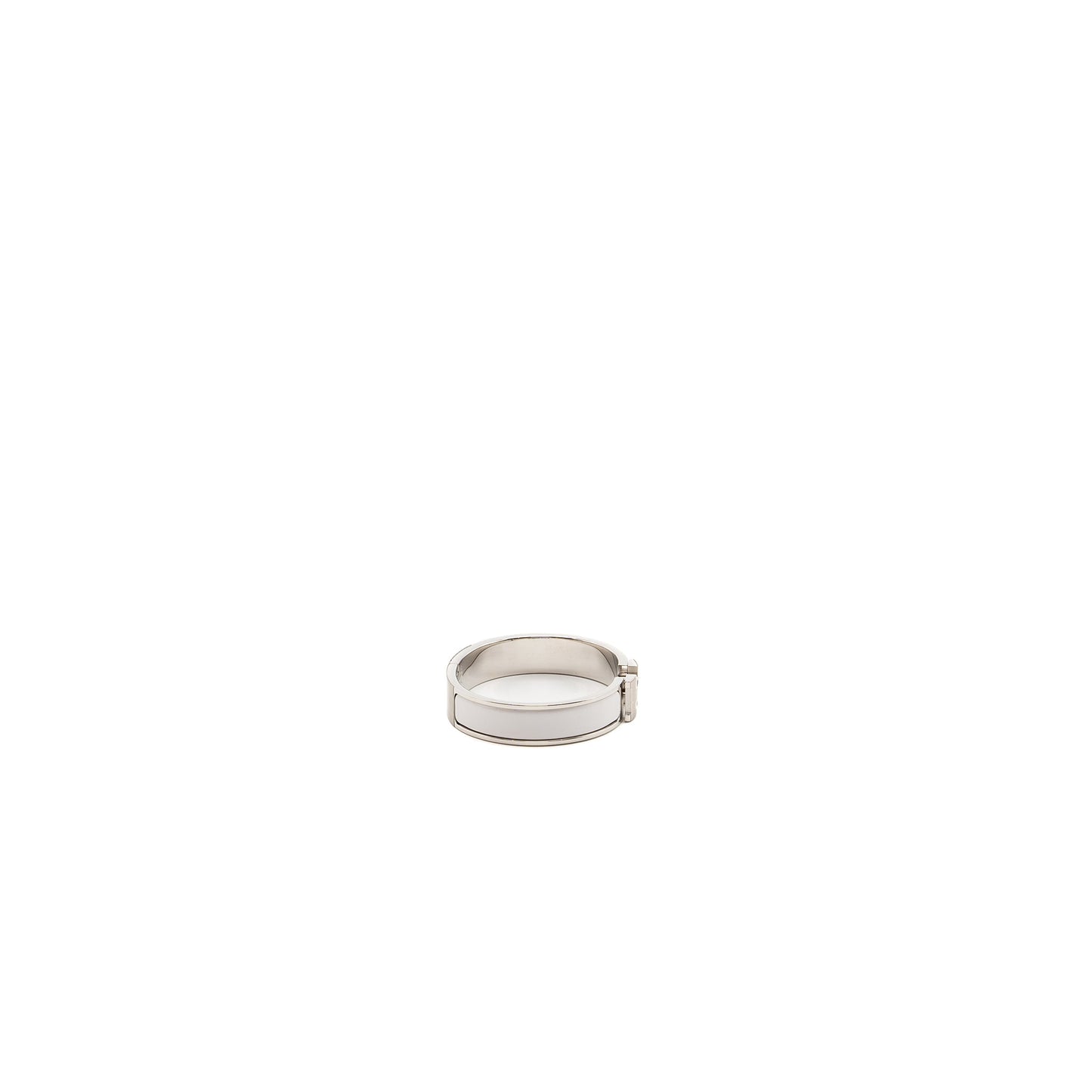 Hermes size PM clic H bracelet blanc SHW