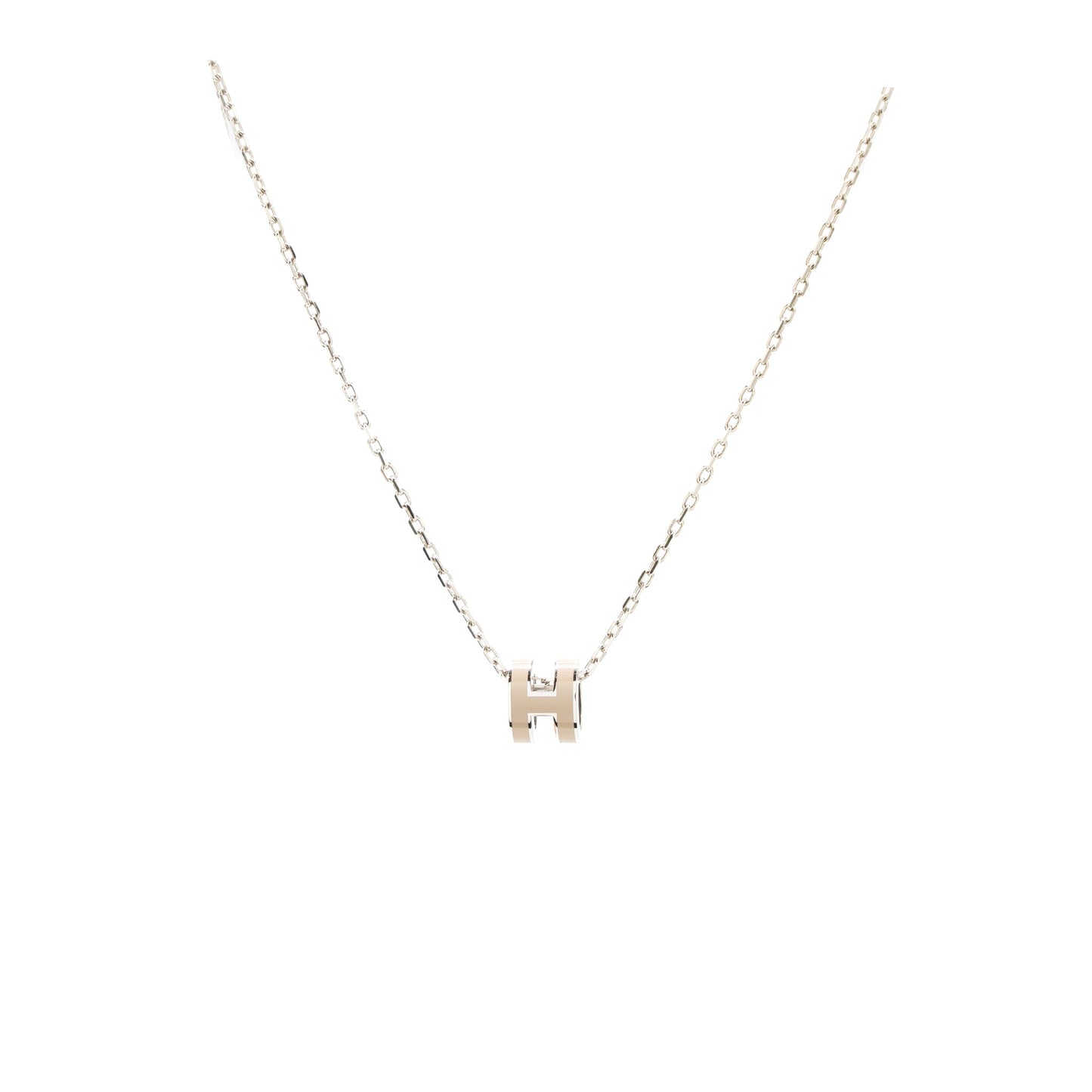 Hermes mini pop H pendant marron glacé SHW