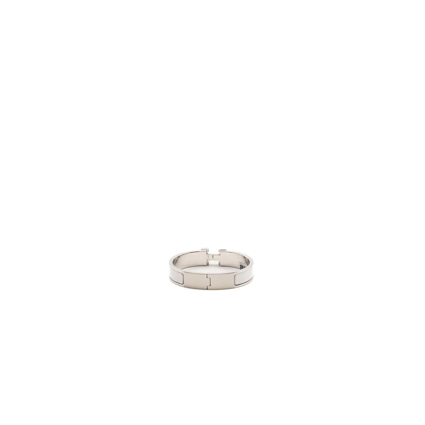 Hermes size PM clic H bracelet blanc SHW