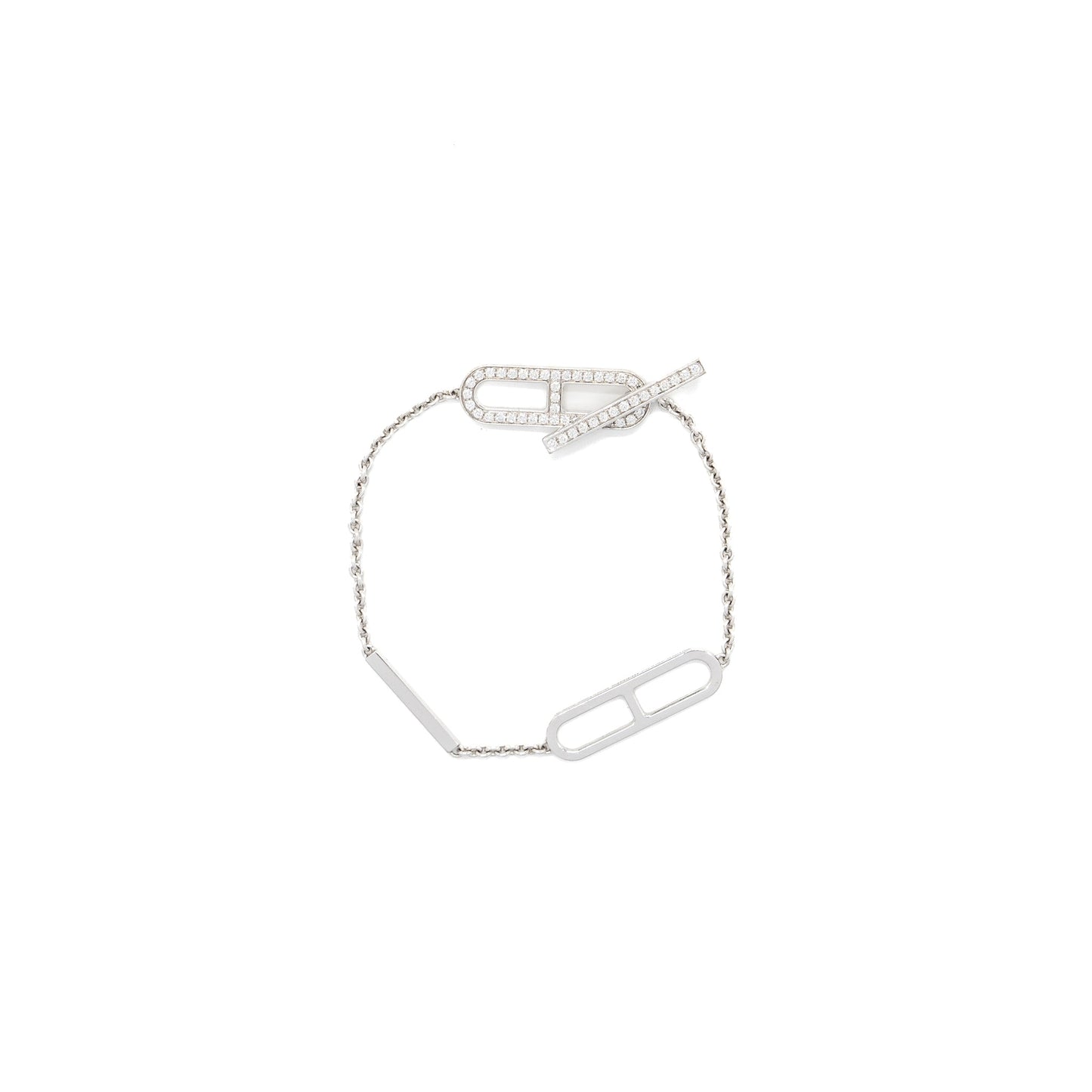 Hermes size SH Ever Chaine D’ancre Bracelet white gold diamonds
