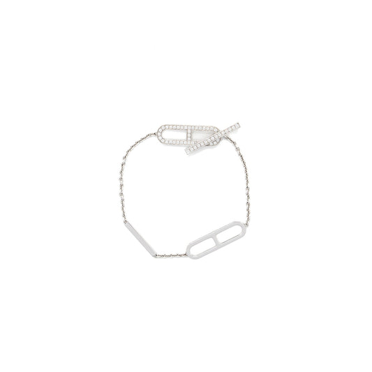 Hermes size SH Ever Chaine D’ancre Bracelet white gold diamonds