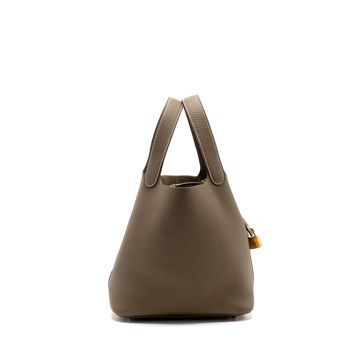 Hermes Picotin 22 Clemence Etoupe GHW Stamp B