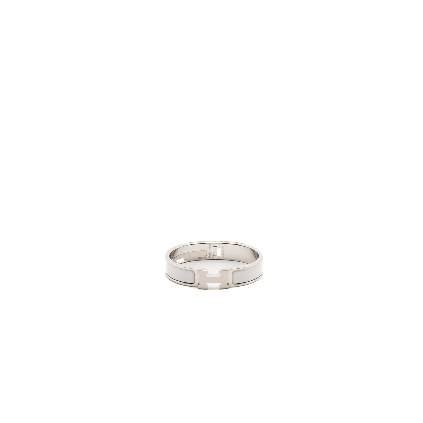 Hermes size PM clic H bracelet blanc SHW
