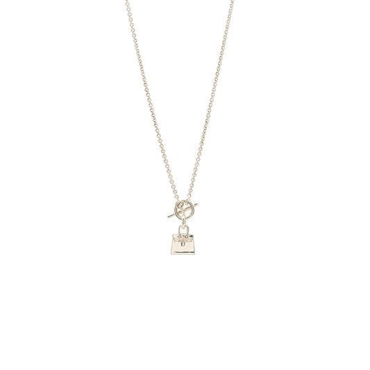 Hermes Birkin amulette pendant sterling silver