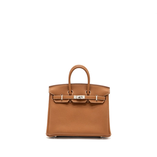 Hermes Birkin 25 Togo Gold SHW Stamp C