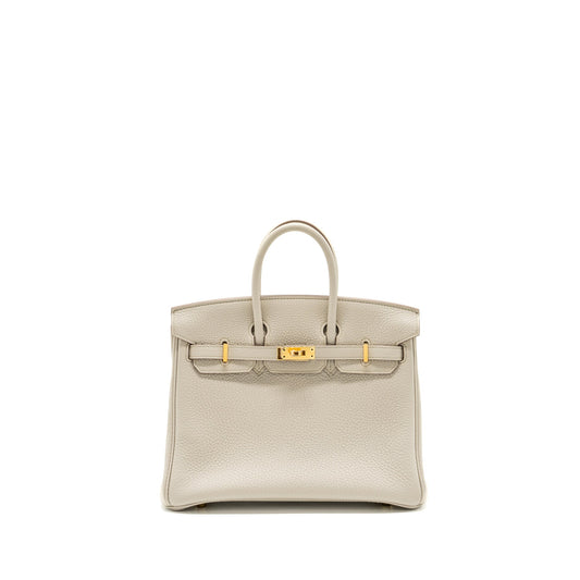 HERMES Birkin 25 Togo 8L Beton GHW Stamp B