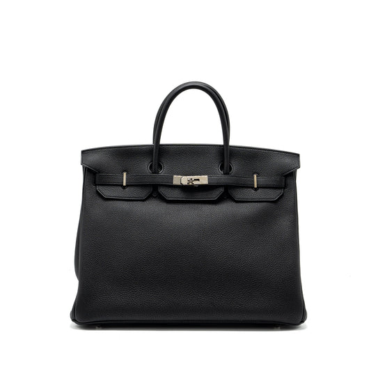 Hermes Birkin 40 Togo black SHW stamp D