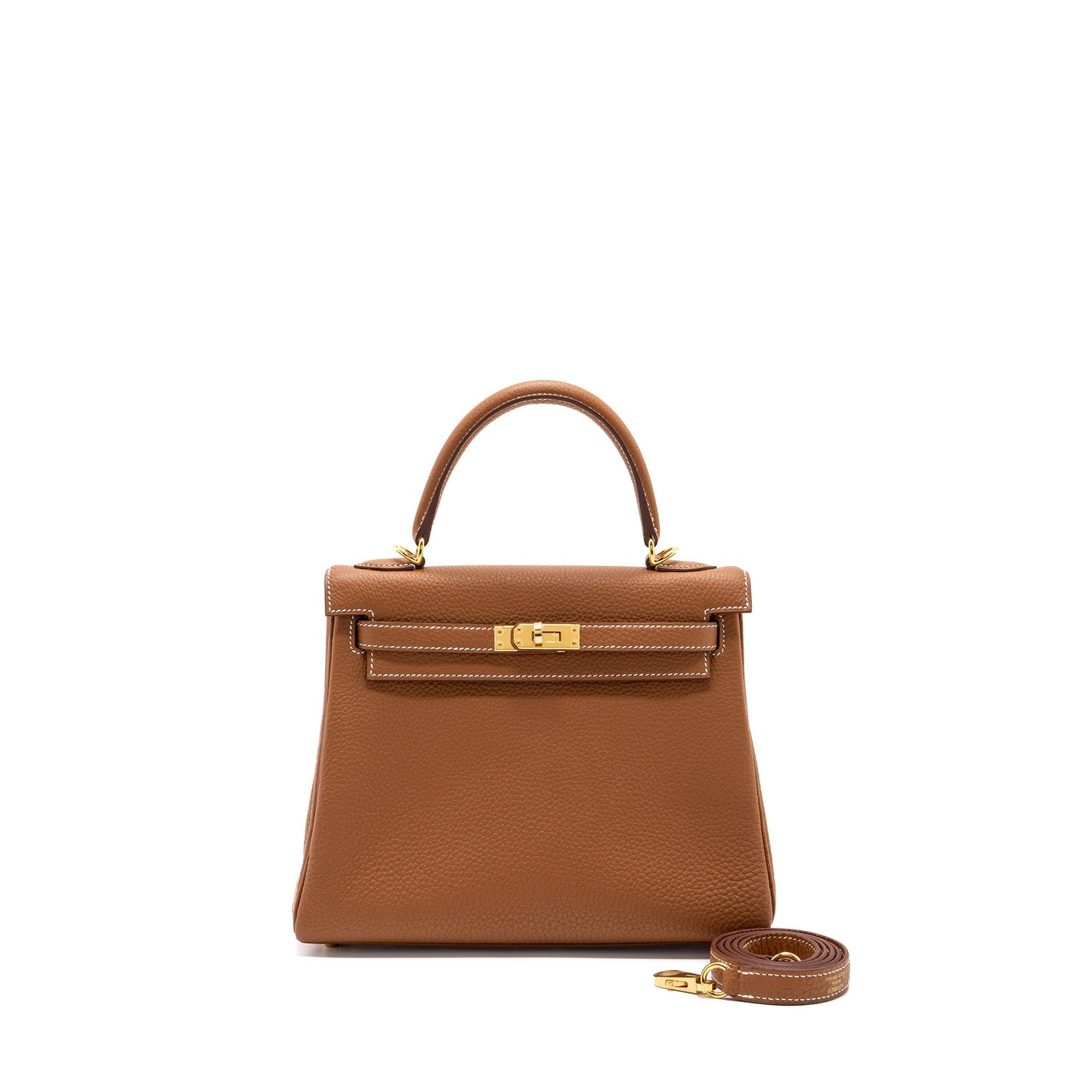 Hermes kelly 25 togo gold GHW stamp U