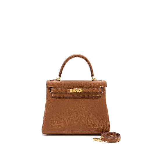 Hermes kelly 25 togo gold GHW stamp U