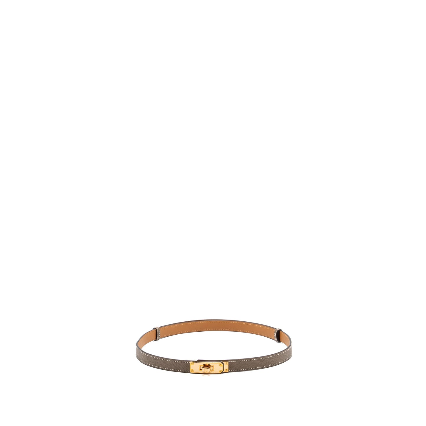 hermes classic kelly belt epsom etoupe RGHW stamp Y