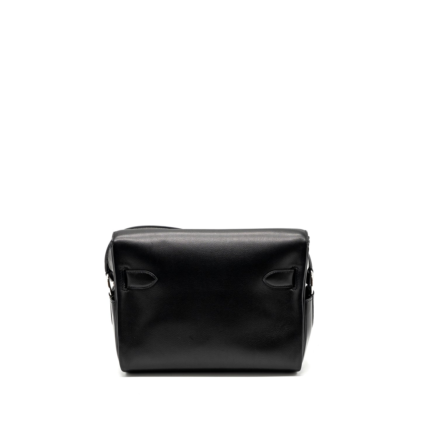 Hermes kelly messanger PM bag evergrain black SHW stamp B