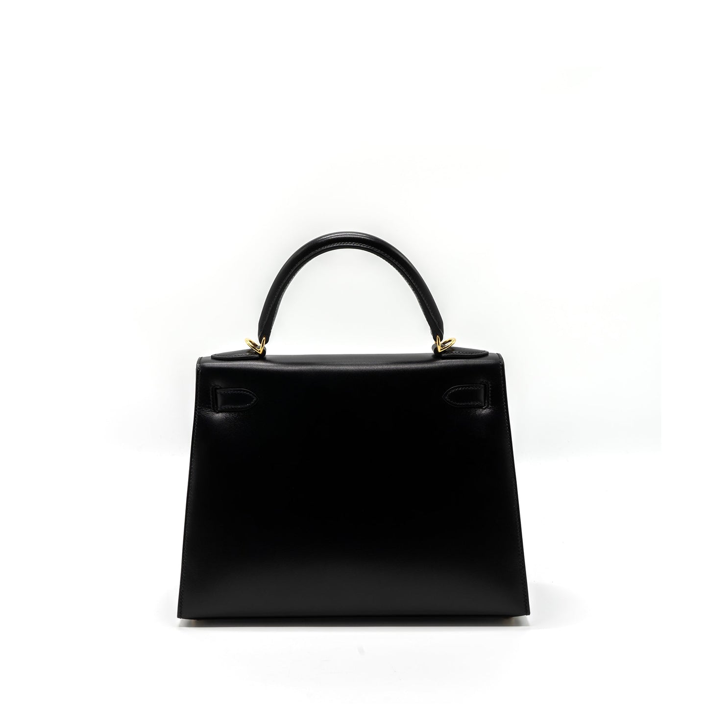 Hermes Kelly 28 Box Calfskin Black GHW Stamp Y