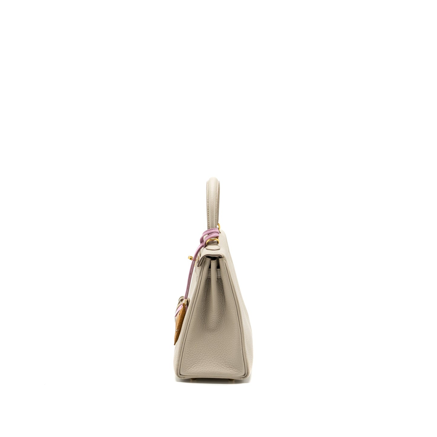 Hermes kelly 25 togo beton GHW stamp C with an extra hermes rodeo pm bag charm