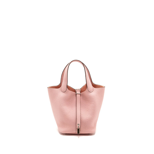 Hermes Picotin 18 Lock Bag Clemence 3Q Rose Sakura SHW Stamp U