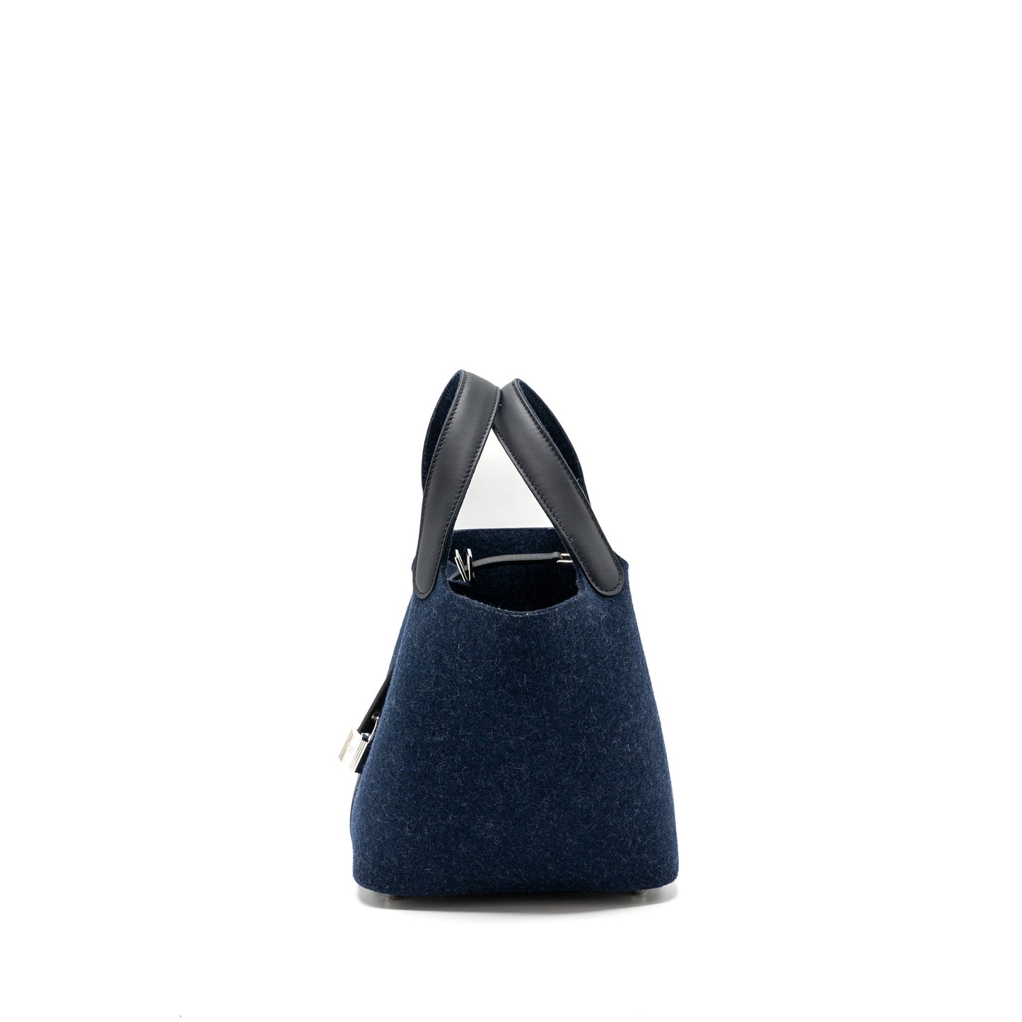 Hermes picotin 18 felt lock bag blue nuit / caban SHW stamp U