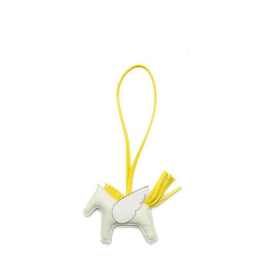 Hermes rodeo pegase pm bag charm vert fizz/ lime / new white stamp B